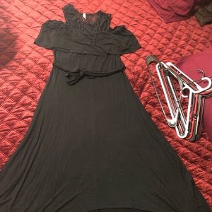 Black high low dress